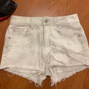 American eagle denim white ish shorts